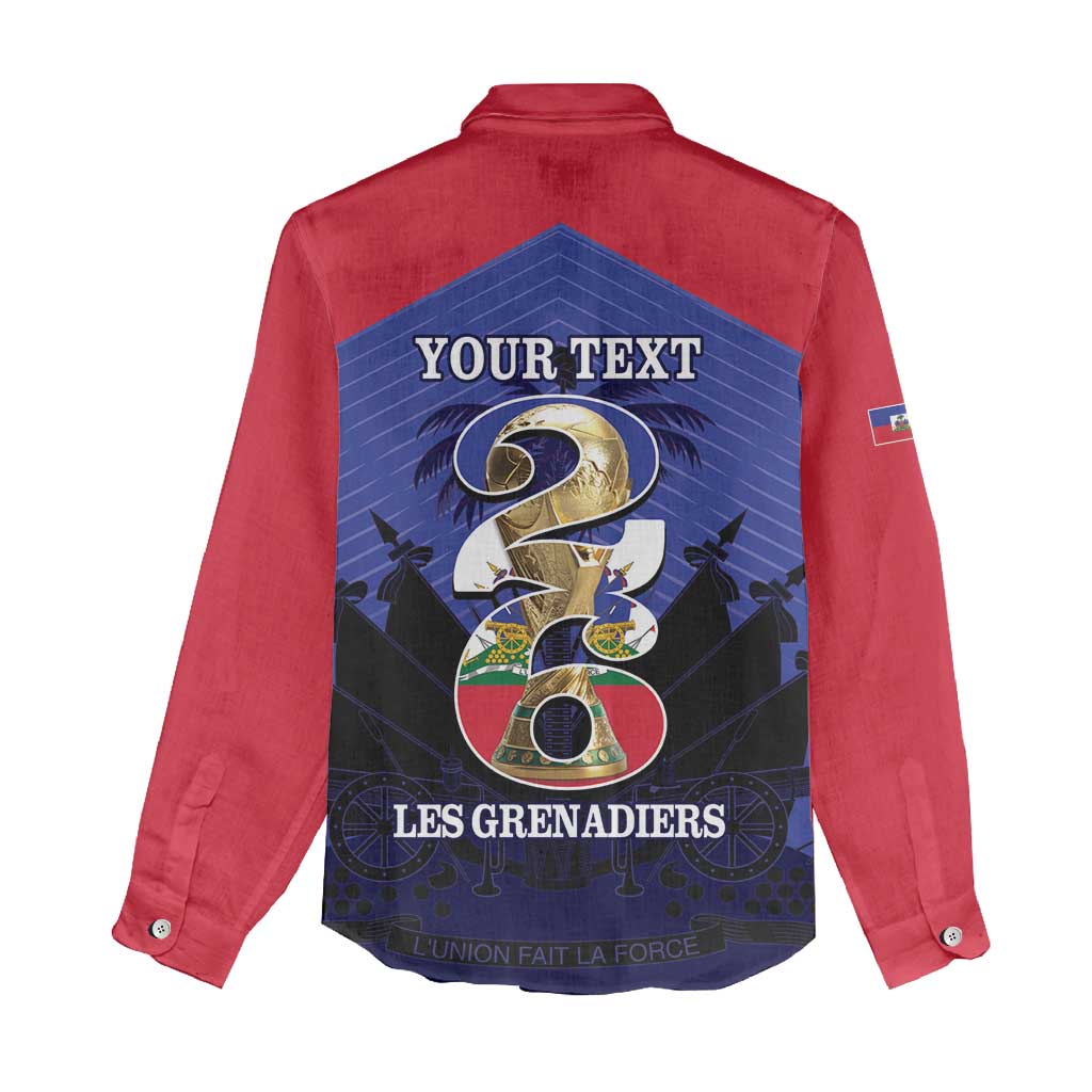 Personalized Les Grenadiers Haiti Football Women Casual Shirt 2026 Nou Retounen Blue Version - Wonder Print Shop