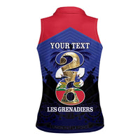Personalized Les Grenadiers Haiti Football Women Sleeveless Polo Shirt 2026 Nou Retounen Blue Version - Wonder Print Shop