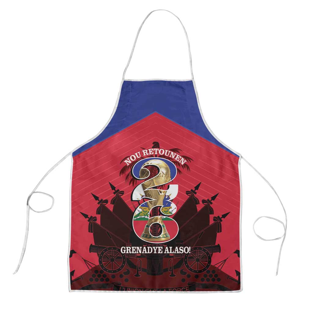 Les Grenadiers Haiti Football Apron 2026 Nou Retounen Red Version - Wonder Print Shop
