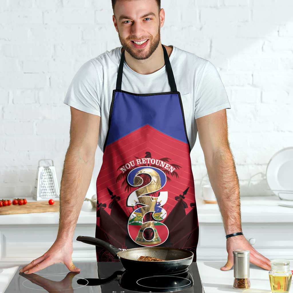 Les Grenadiers Haiti Football Apron 2026 Nou Retounen Red Version - Wonder Print Shop