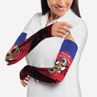 Personalized Les Grenadiers Haiti Football Arm Sleeves 2026 Nou Retounen Red Version - Wonder Print Shop
