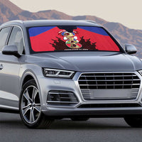 Les Grenadiers Haiti Football Auto Sun Shade 2026 Nou Retounen Red Version - Wonder Print Shop