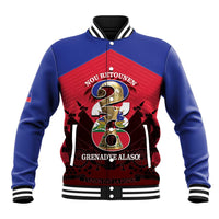 Personalized Les Grenadiers Haiti Football Baseball Jacket 2026 Nou Retounen Red Version - Wonder Print Shop