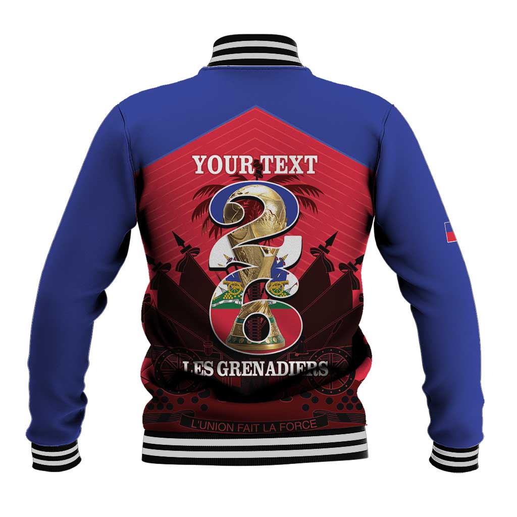 Personalized Les Grenadiers Haiti Football Baseball Jacket 2026 Nou Retounen Red Version - Wonder Print Shop