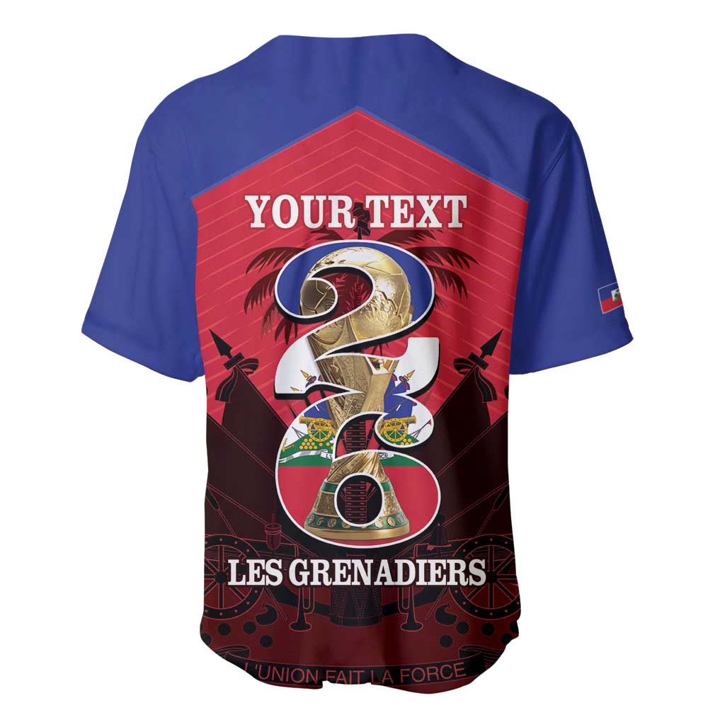 Personalized Les Grenadiers Haiti Football Baseball Jersey 2026 Nou Retounen Red Version - Wonder Print Shop