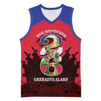 Personalized Les Grenadiers Haiti Football Basketball Jersey 2026 Nou Retounen Red Version - Wonder Print Shop
