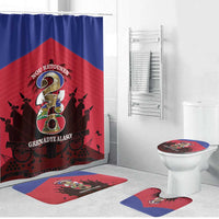 Les Grenadiers Haiti Football Bathroom Set 2026 Nou Retounen Red Version - Wonder Print Shop