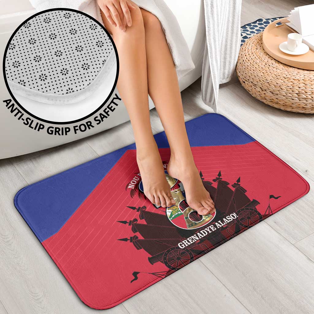 Les Grenadiers Haiti Football Bathroom Set 2026 Nou Retounen Red Version - Wonder Print Shop