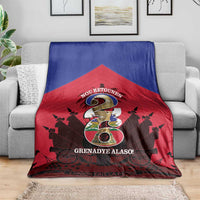 Les Grenadiers Haiti Football Blanket 2026 Nou Retounen Red Version - Wonder Print Shop