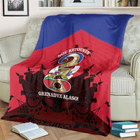 Les Grenadiers Haiti Football Blanket 2026 Nou Retounen Red Version - Wonder Print Shop