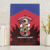 Les Grenadiers Haiti Football Canvas Wall Art 2026 Nou Retounen Red Version - Wonder Print Shop