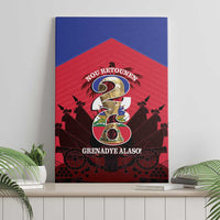 Les Grenadiers Haiti Football Canvas Wall Art 2026 Nou Retounen Red Version - Wonder Print Shop
