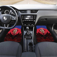 Personalized Les Grenadiers Haiti Football Car Mats 2026 Nou Retounen Red Version - Wonder Print Shop
