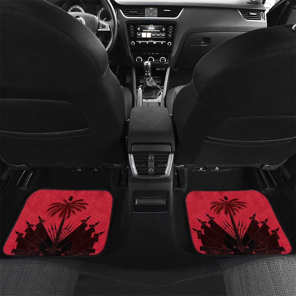 Personalized Les Grenadiers Haiti Football Car Mats 2026 Nou Retounen Red Version - Wonder Print Shop