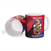 Personalized Les Grenadiers Haiti Football Ceramic Mug 2026 Nou Retounen Red Version - Wonder Print Shop