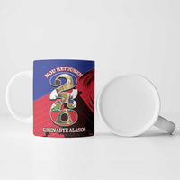 Personalized Les Grenadiers Haiti Football Ceramic Mug 2026 Nou Retounen Red Version - Wonder Print Shop
