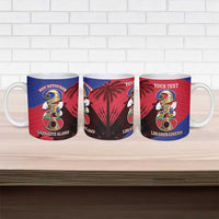 Personalized Les Grenadiers Haiti Football Ceramic Mug 2026 Nou Retounen Red Version - Wonder Print Shop