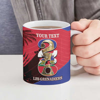 Personalized Les Grenadiers Haiti Football Ceramic Mug 2026 Nou Retounen Red Version - Wonder Print Shop