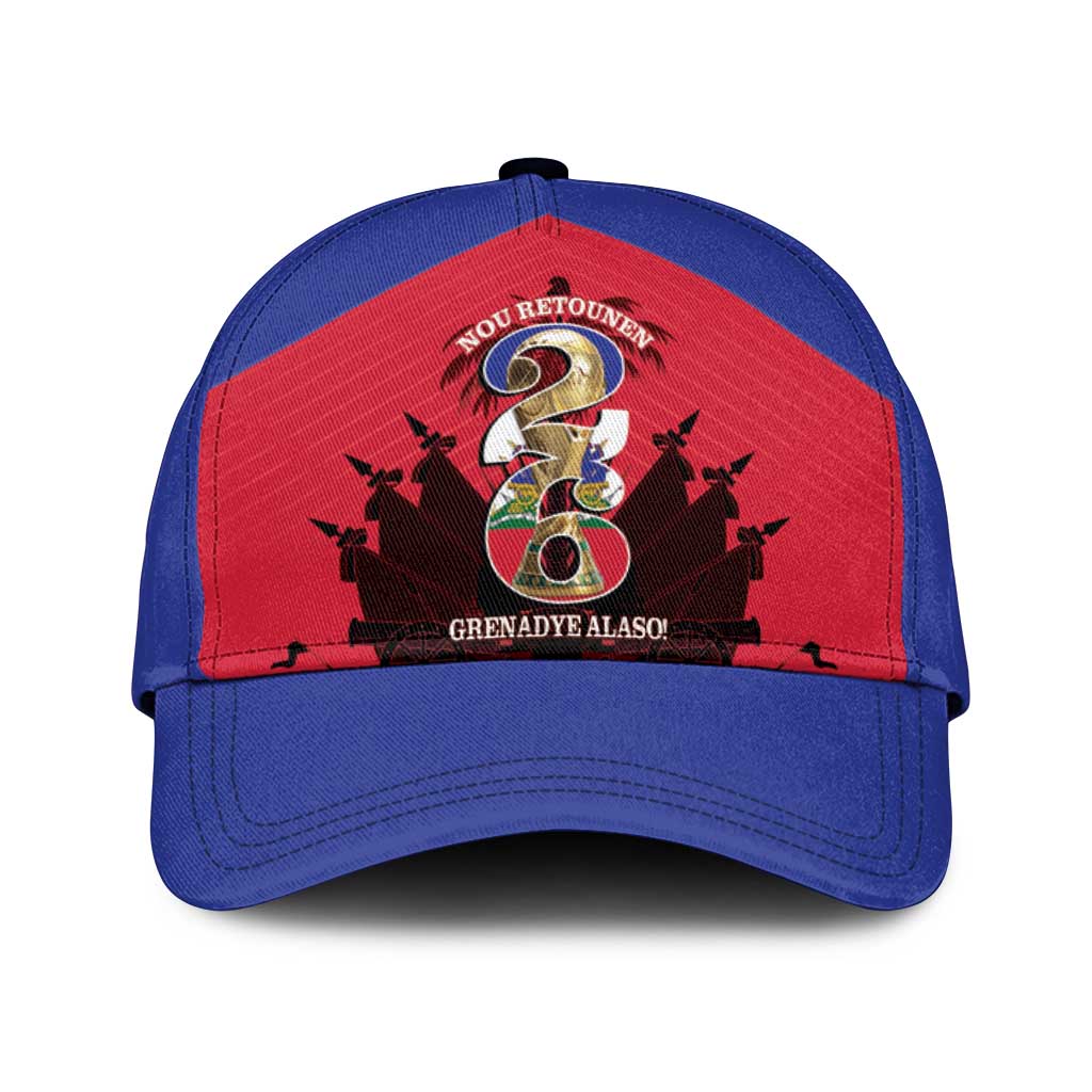 Les Grenadiers Haiti Football Classic Cap 2026 Nou Retounen Red Version - Wonder Print Shop