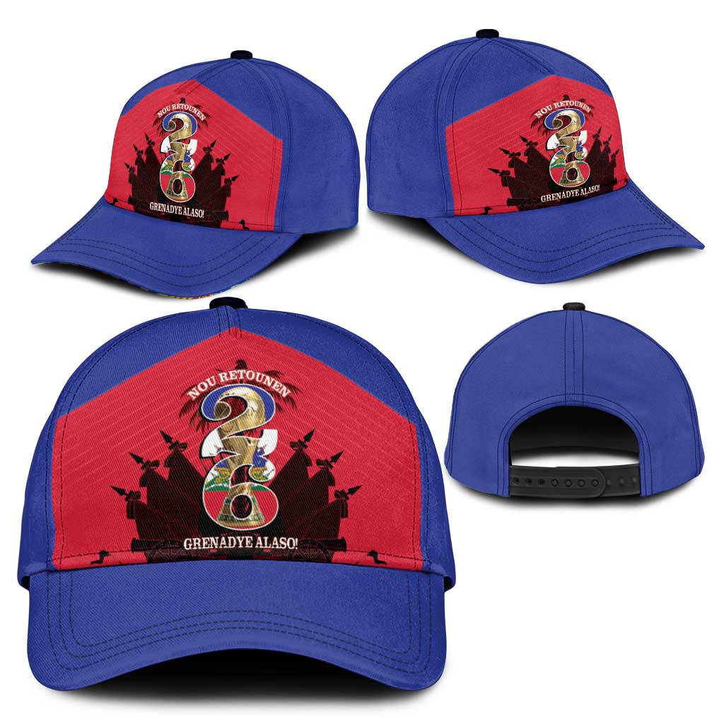 Les Grenadiers Haiti Football Classic Cap 2026 Nou Retounen Red Version - Wonder Print Shop