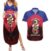 Personalized Les Grenadiers Haiti Football Couples Matching Summer Maxi Dress and Hawaiian Shirt 2026 Nou Retounen Red Version - Wonder Print Shop