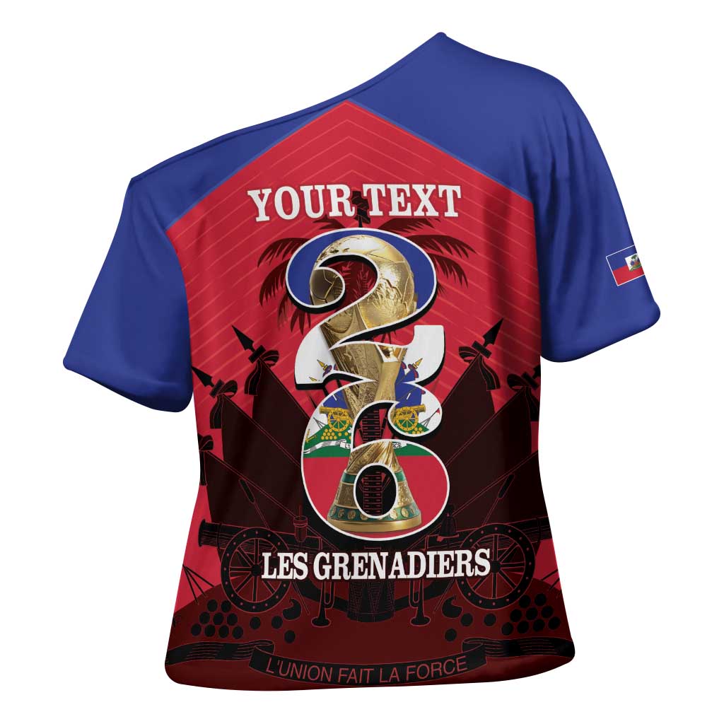 Personalized Les Grenadiers Haiti Football Cross Shoulder Shirt 2026 Nou Retounen Red Version - Wonder Print Shop