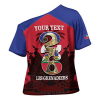 Personalized Les Grenadiers Haiti Football Cross Shoulder Shirt 2026 Nou Retounen Red Version - Wonder Print Shop