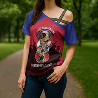 Personalized Les Grenadiers Haiti Football Cross Shoulder Shirt 2026 Nou Retounen Red Version - Wonder Print Shop