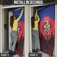 Personalized Les Grenadiers Haiti Football Door Cover 2026 Nou Retounen Red Version - Wonder Print Shop