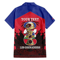 Personalized Les Grenadiers Haiti Football Family Matching Long Sleeve Bodycon Dress and Hawaiian Shirt 2026 Nou Retounen Red Version - Wonder Print Shop