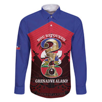 Personalized Les Grenadiers Haiti Football Family Matching Mermaid Dress and Hawaiian Shirt 2026 Nou Retounen Red Version - Wonder Print Shop