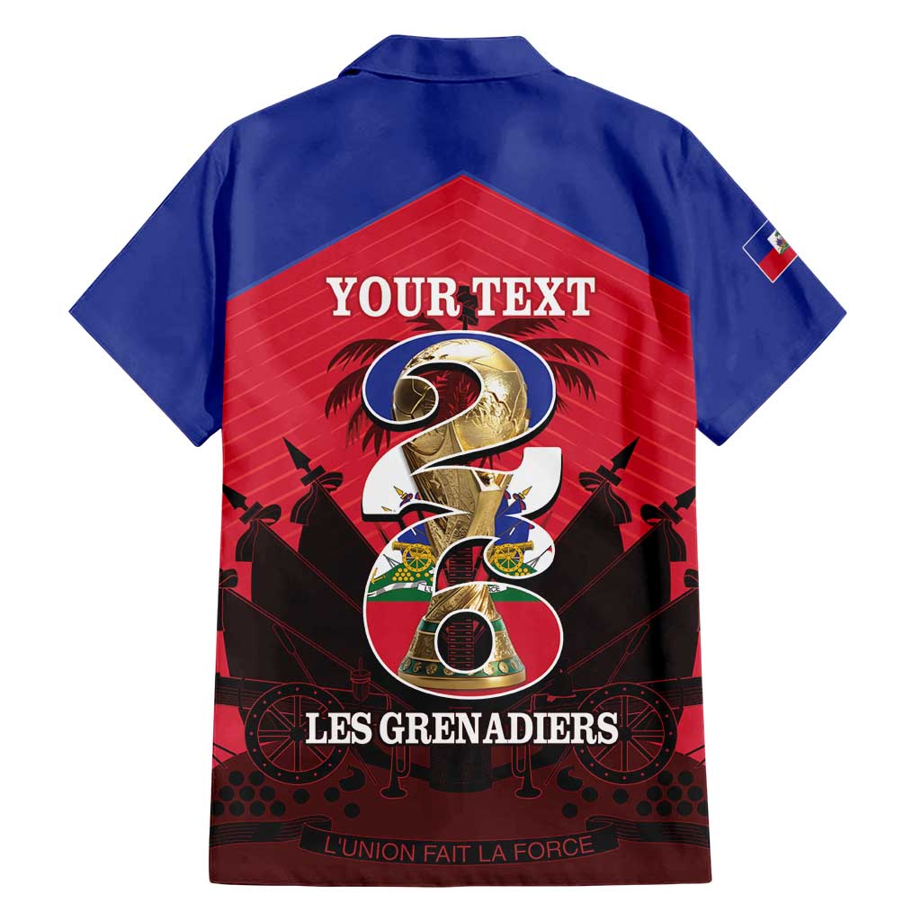 Personalized Les Grenadiers Haiti Football Family Matching Off The Shoulder Long Sleeve Dress and Hawaiian Shirt 2026 Nou Retounen Red Version - Wonder Print Shop