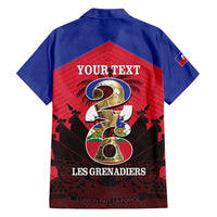 Personalized Les Grenadiers Haiti Football Family Matching Off The Shoulder Long Sleeve Dress and Hawaiian Shirt 2026 Nou Retounen Red Version - Wonder Print Shop