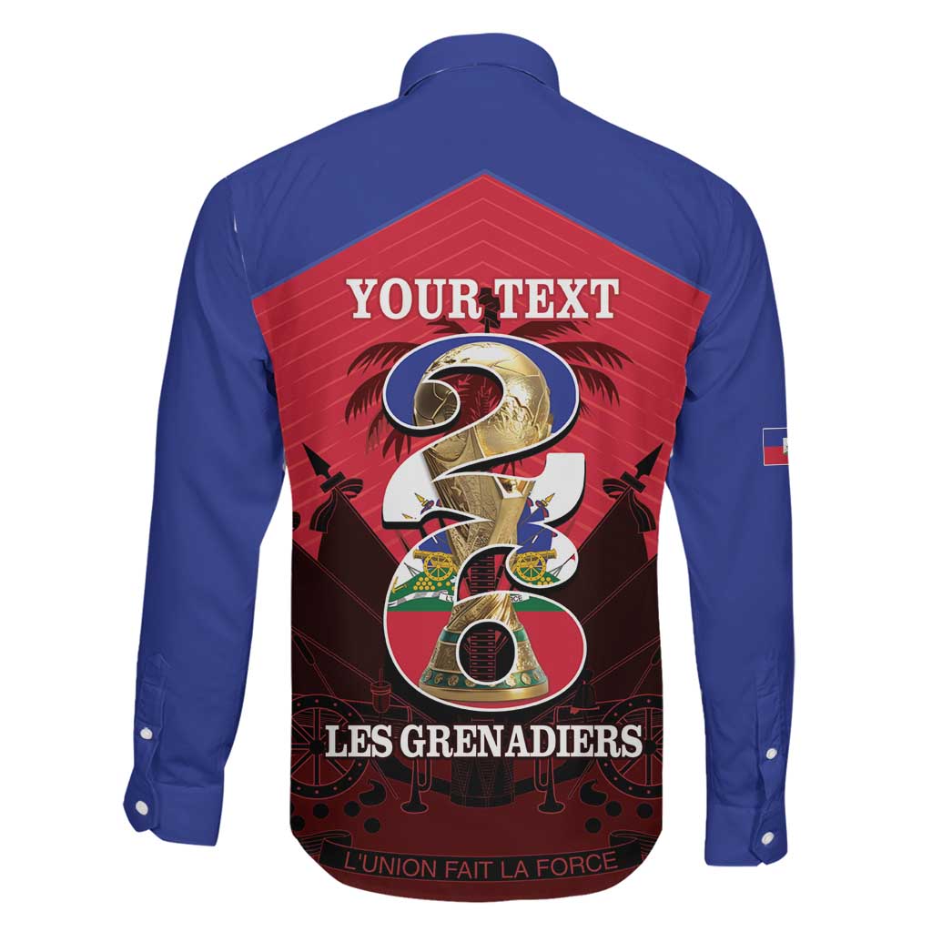 Personalized Les Grenadiers Haiti Football Family Matching Off The Shoulder Long Sleeve Dress and Hawaiian Shirt 2026 Nou Retounen Red Version - Wonder Print Shop