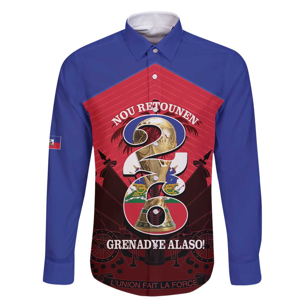 Personalized Les Grenadiers Haiti Football Family Matching Puletasi and Hawaiian Shirt 2026 Nou Retounen Red Version - Wonder Print Shop