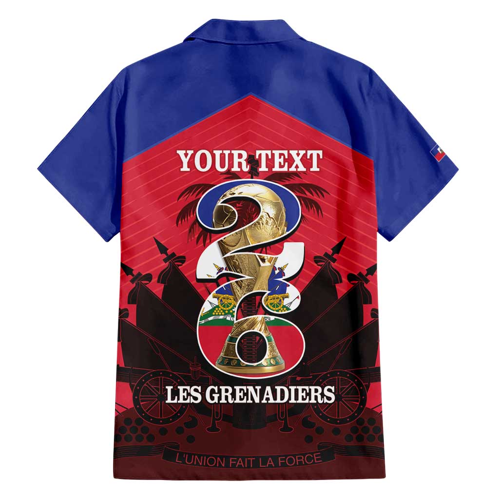 Personalized Les Grenadiers Haiti Football Family Matching Short Sleeve Bodycon Dress and Hawaiian Shirt 2026 Nou Retounen Red Version - Wonder Print Shop
