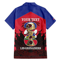 Personalized Les Grenadiers Haiti Football Family Matching Short Sleeve Bodycon Dress and Hawaiian Shirt 2026 Nou Retounen Red Version - Wonder Print Shop