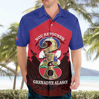 Personalized Les Grenadiers Haiti Football Hawaiian Shirt 2026 Nou Retounen Red Version - Wonder Print Shop