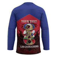 Personalized Les Grenadiers Haiti Football Hockey Jersey 2026 Nou Retounen Red Version - Wonder Print Shop