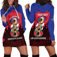 Personalized Les Grenadiers Haiti Football Hoodie Dress 2026 Nou Retounen Red Version - Wonder Print Shop