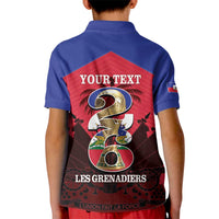 Personalized Les Grenadiers Haiti Football Kid Polo Shirt 2026 Nou Retounen Red Version - Wonder Print Shop