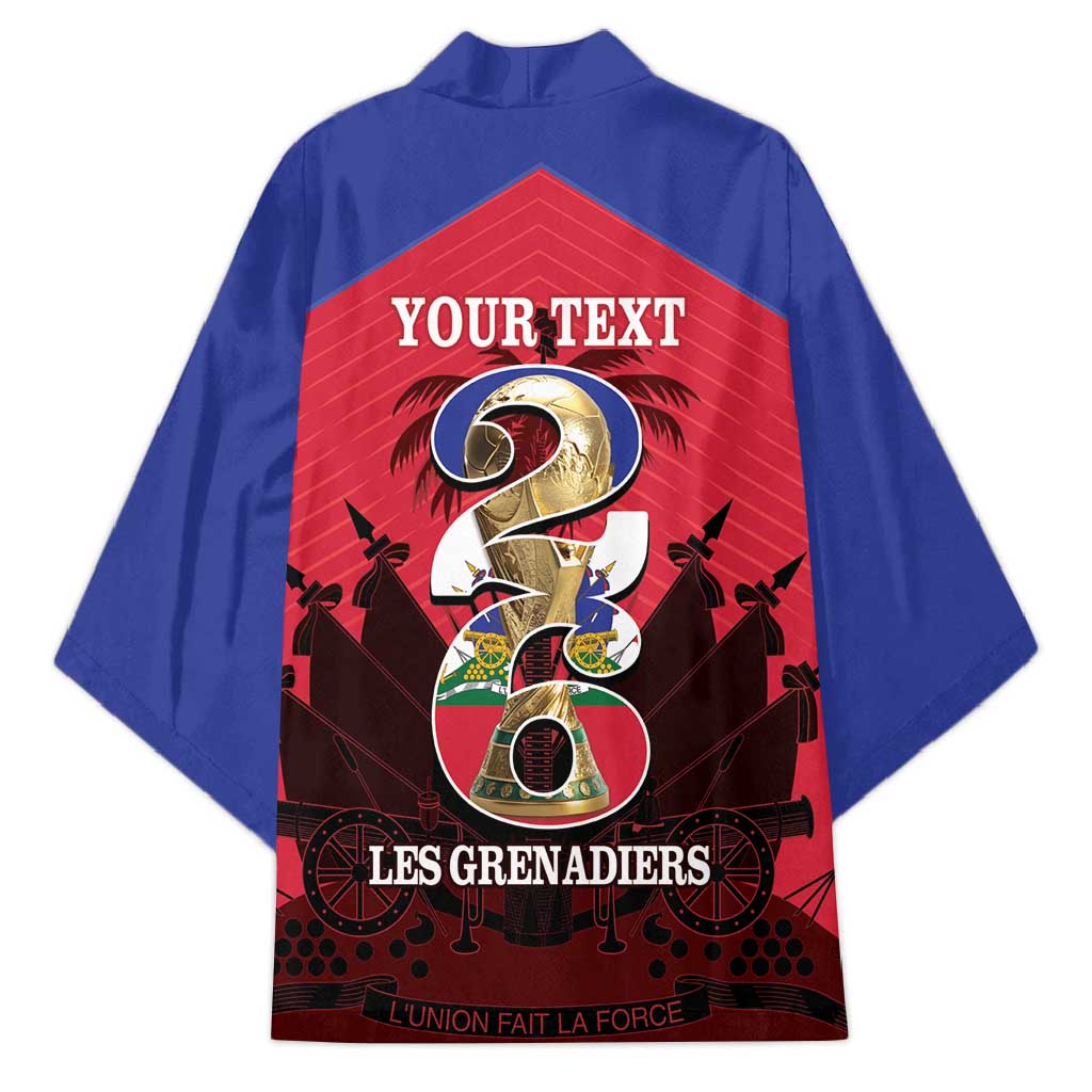 Personalized Les Grenadiers Haiti Football Kimono 2026 Nou Retounen Red Version - Wonder Print Shop