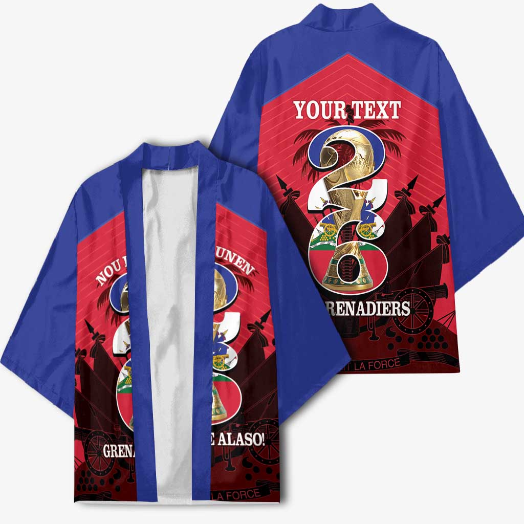 Personalized Les Grenadiers Haiti Football Kimono 2026 Nou Retounen Red Version - Wonder Print Shop