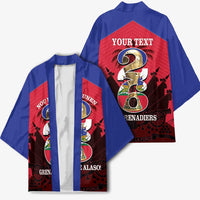 Personalized Les Grenadiers Haiti Football Kimono 2026 Nou Retounen Red Version - Wonder Print Shop