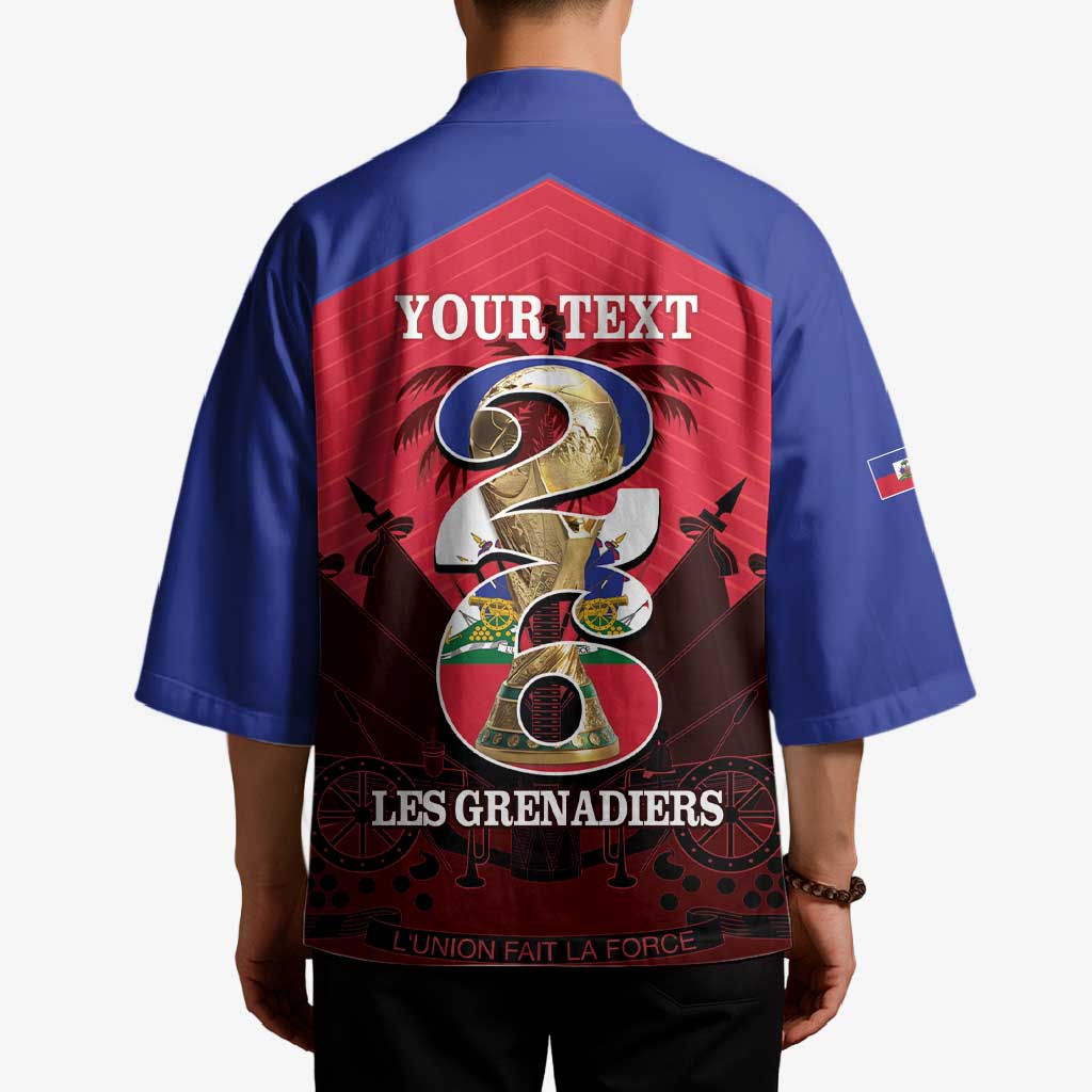 Personalized Les Grenadiers Haiti Football Kimono 2026 Nou Retounen Red Version - Wonder Print Shop