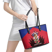 Les Grenadiers Haiti Football Leather Tote Bag 2026 Nou Retounen Red Version - Wonder Print Shop