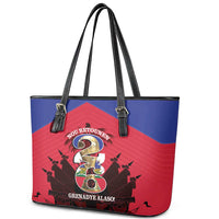 Les Grenadiers Haiti Football Leather Tote Bag 2026 Nou Retounen Red Version - Wonder Print Shop