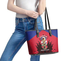 Les Grenadiers Haiti Football Leather Tote Bag 2026 Nou Retounen Red Version - Wonder Print Shop