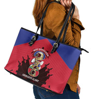 Les Grenadiers Haiti Football Leather Tote Bag 2026 Nou Retounen Red Version - Wonder Print Shop