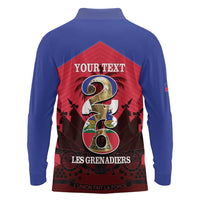 Personalized Les Grenadiers Haiti Football Long Sleeve Polo Shirt 2026 Nou Retounen Red Version - Wonder Print Shop